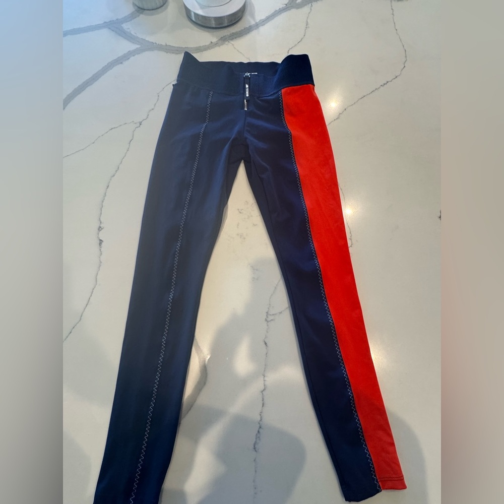 STAUD X New Balance - Navy Leggings with Red Side Panel - Size S